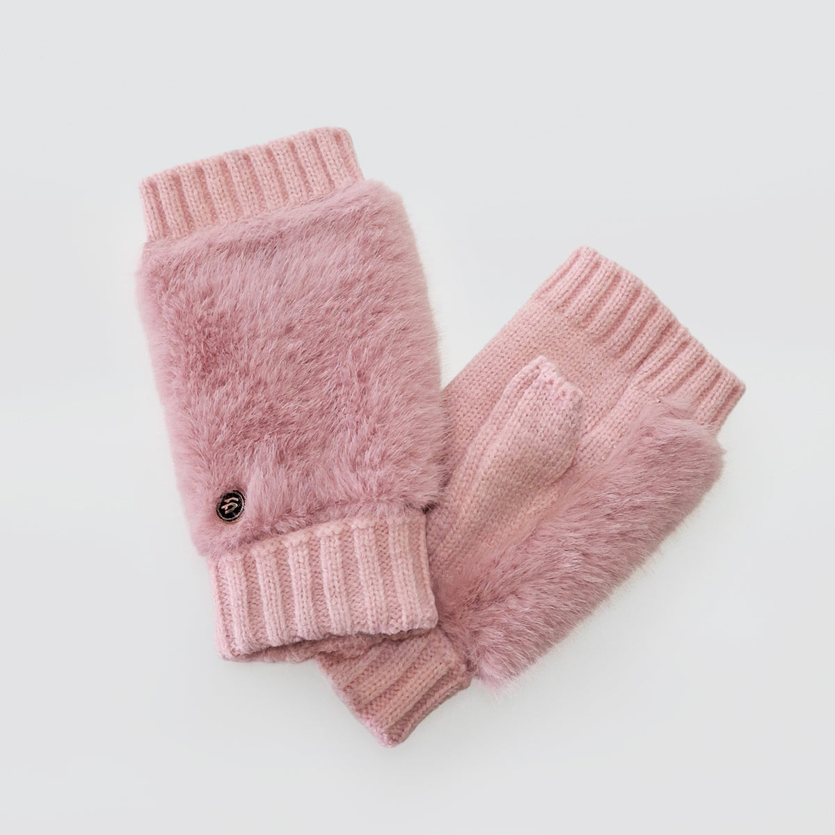 Fur Backed Fingerless Gloves