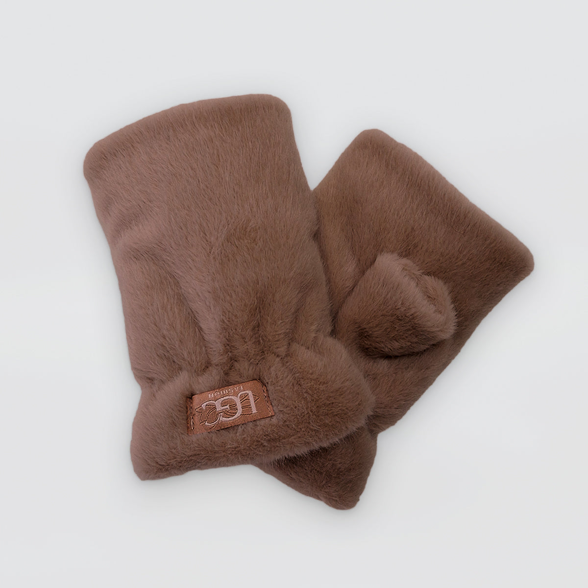 Faux Fur Fingerless Mitts