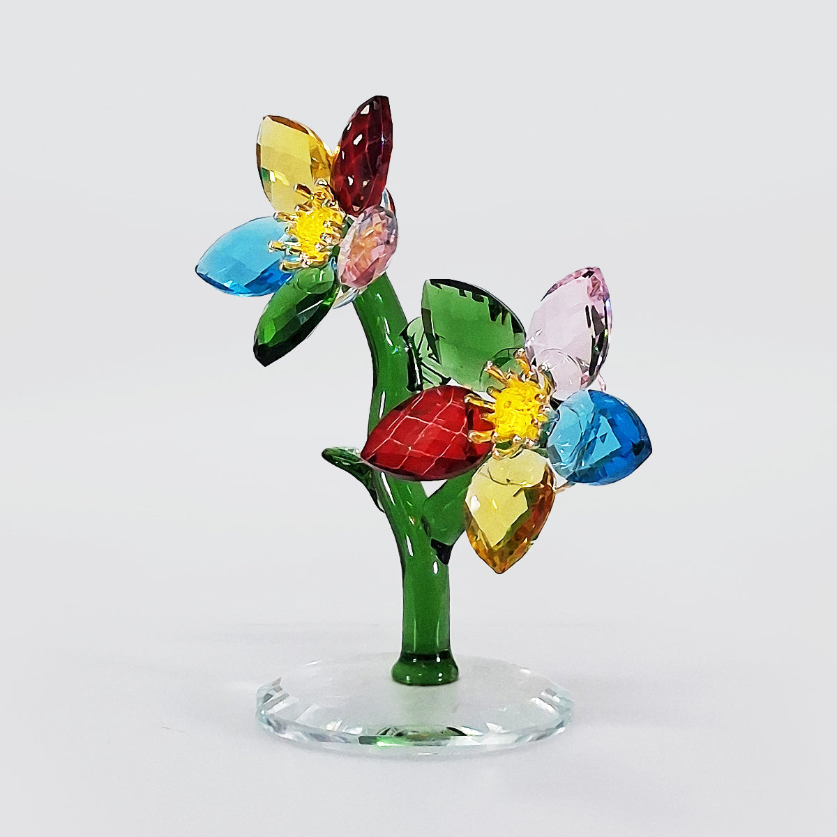 Crystal Glass Multicoloured Flowers