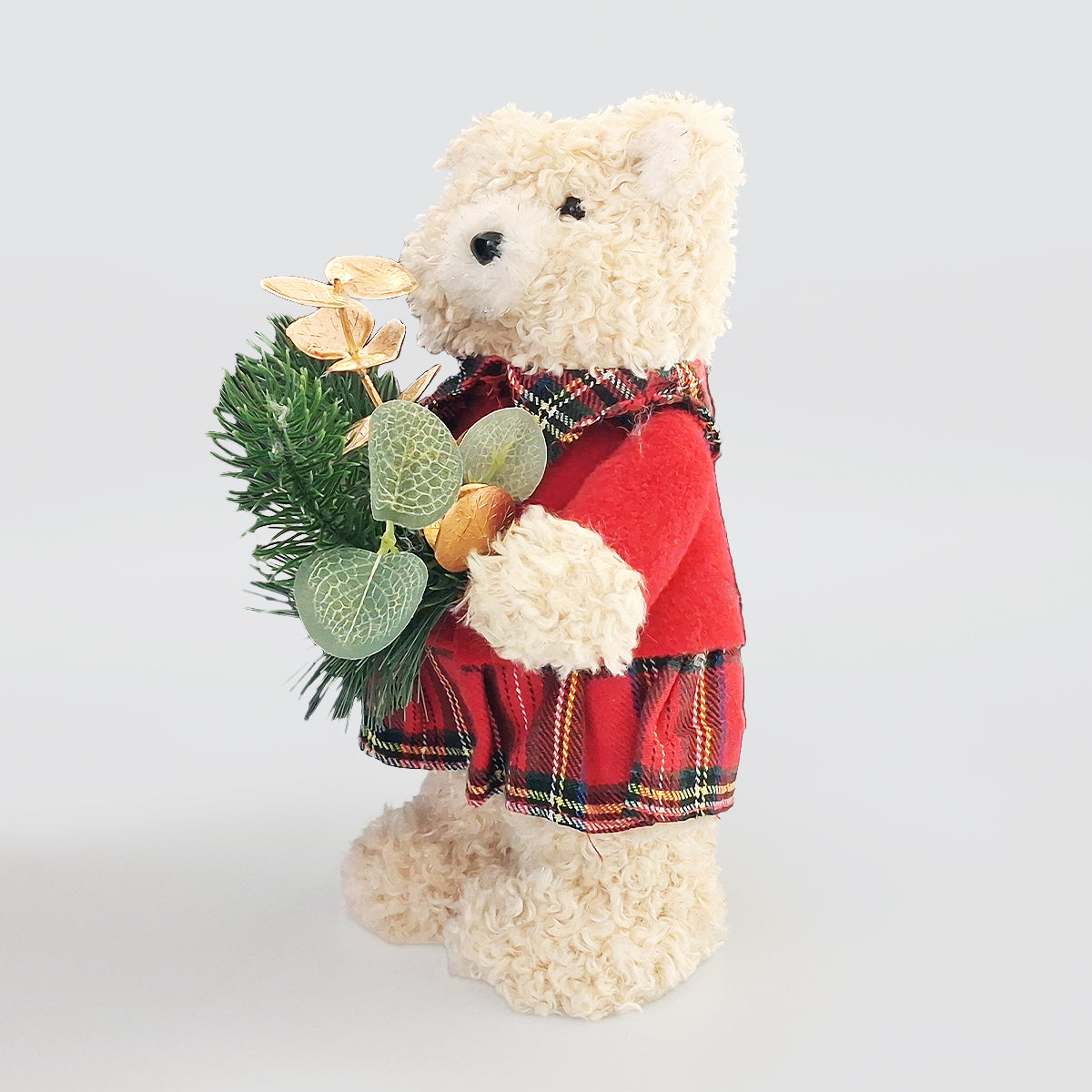 Christmas Tartan Teddy Bear Ornament