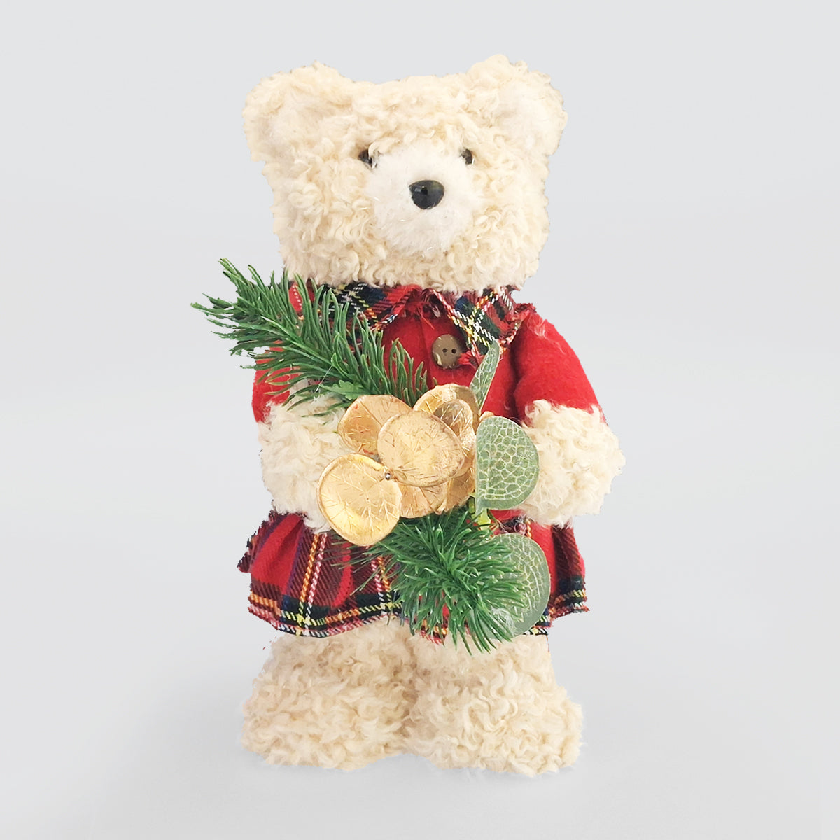 Christmas Tartan Teddy Bear Ornament