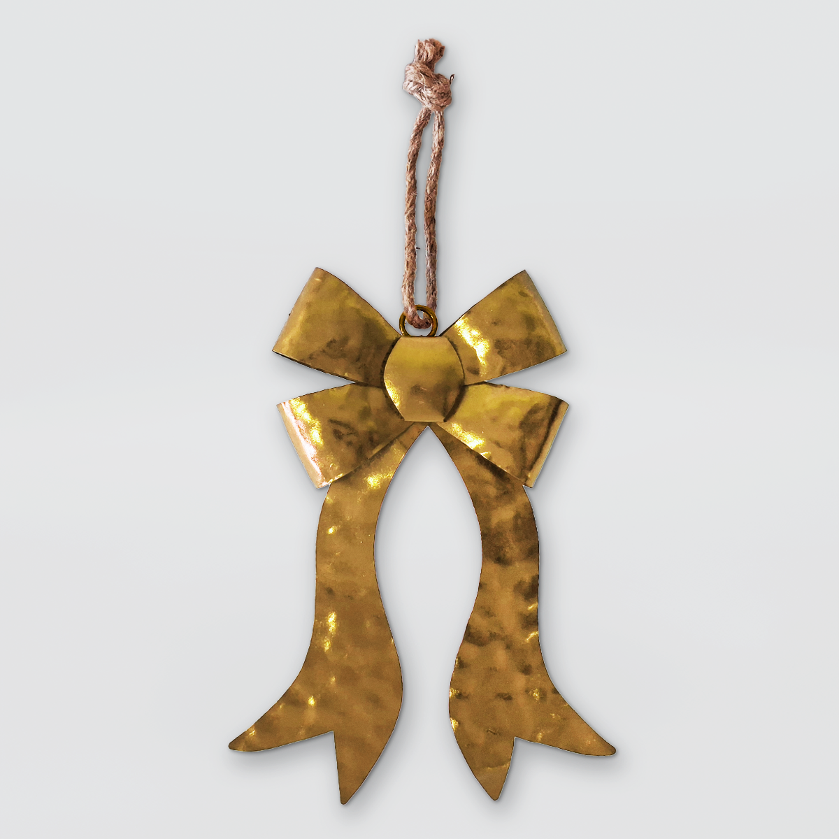 Christmas Bow Tin Hanging Plaque