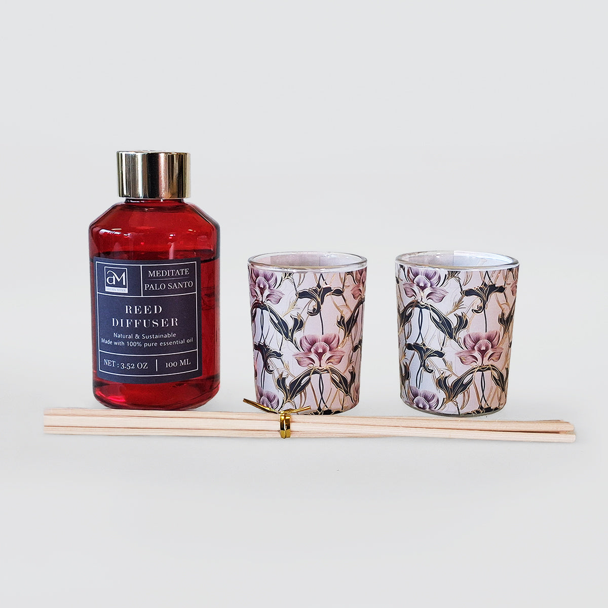AM Diffuser & Candle Gift Set - Palo Santo