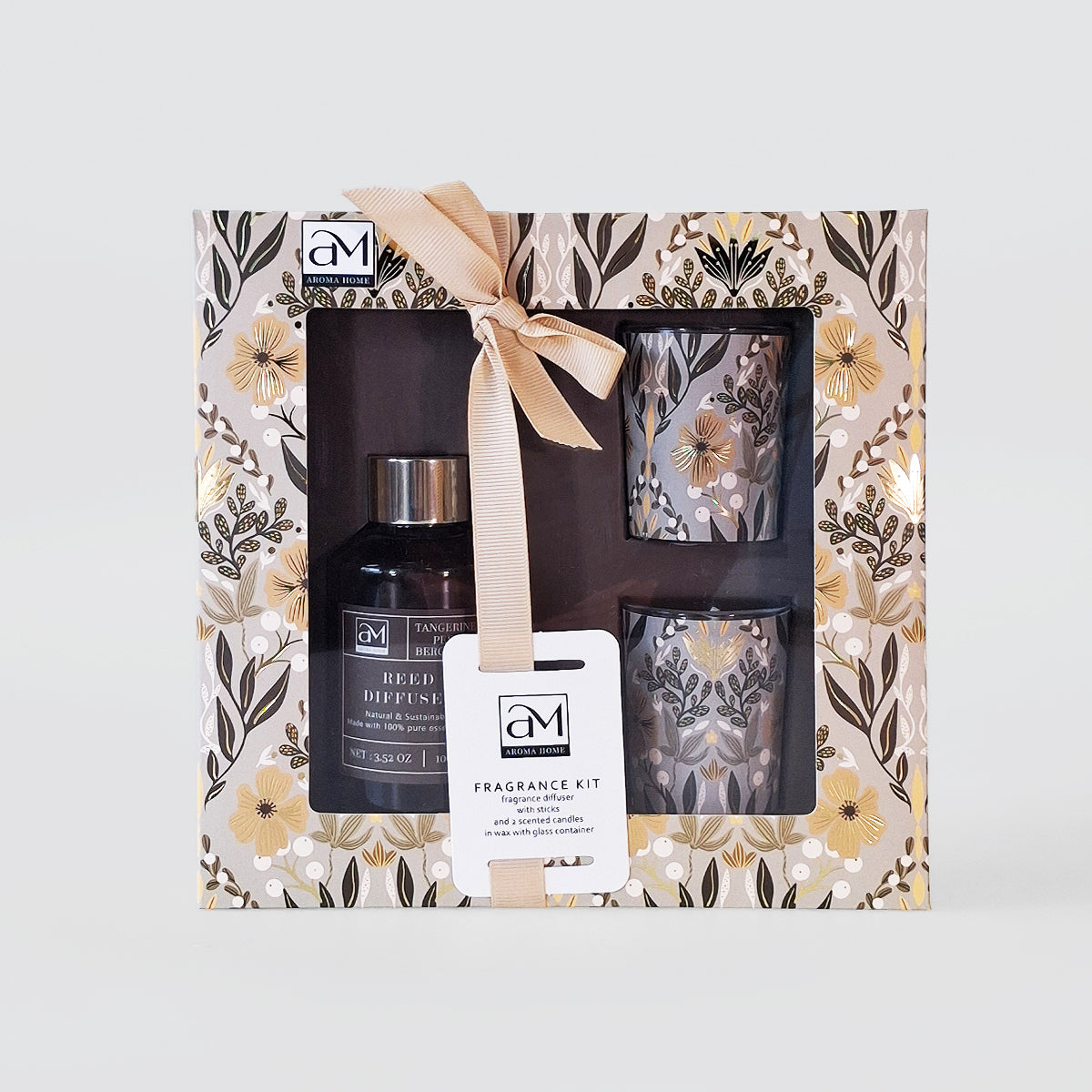 AM Diffuser & Candle Gift Set - Tangerine Peel Bergamot