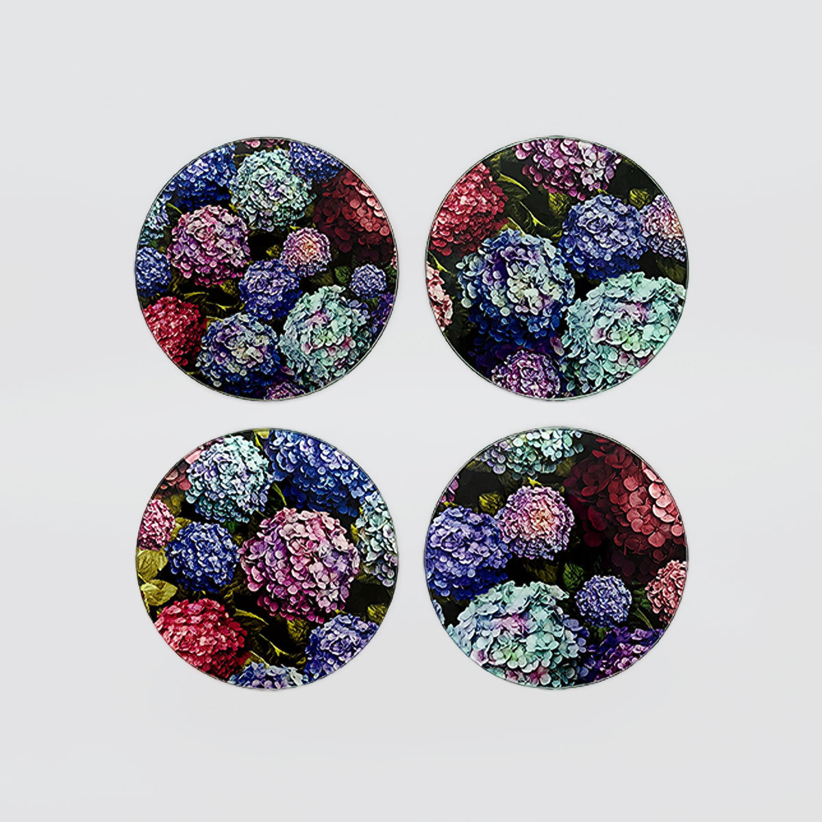 Coaster Set/4 - 'Hydrangea Bouquet'