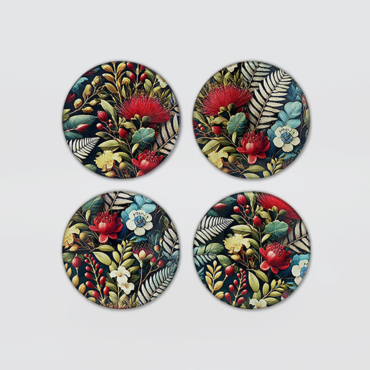 Coaster Set/4 - 'Pohutukawa'