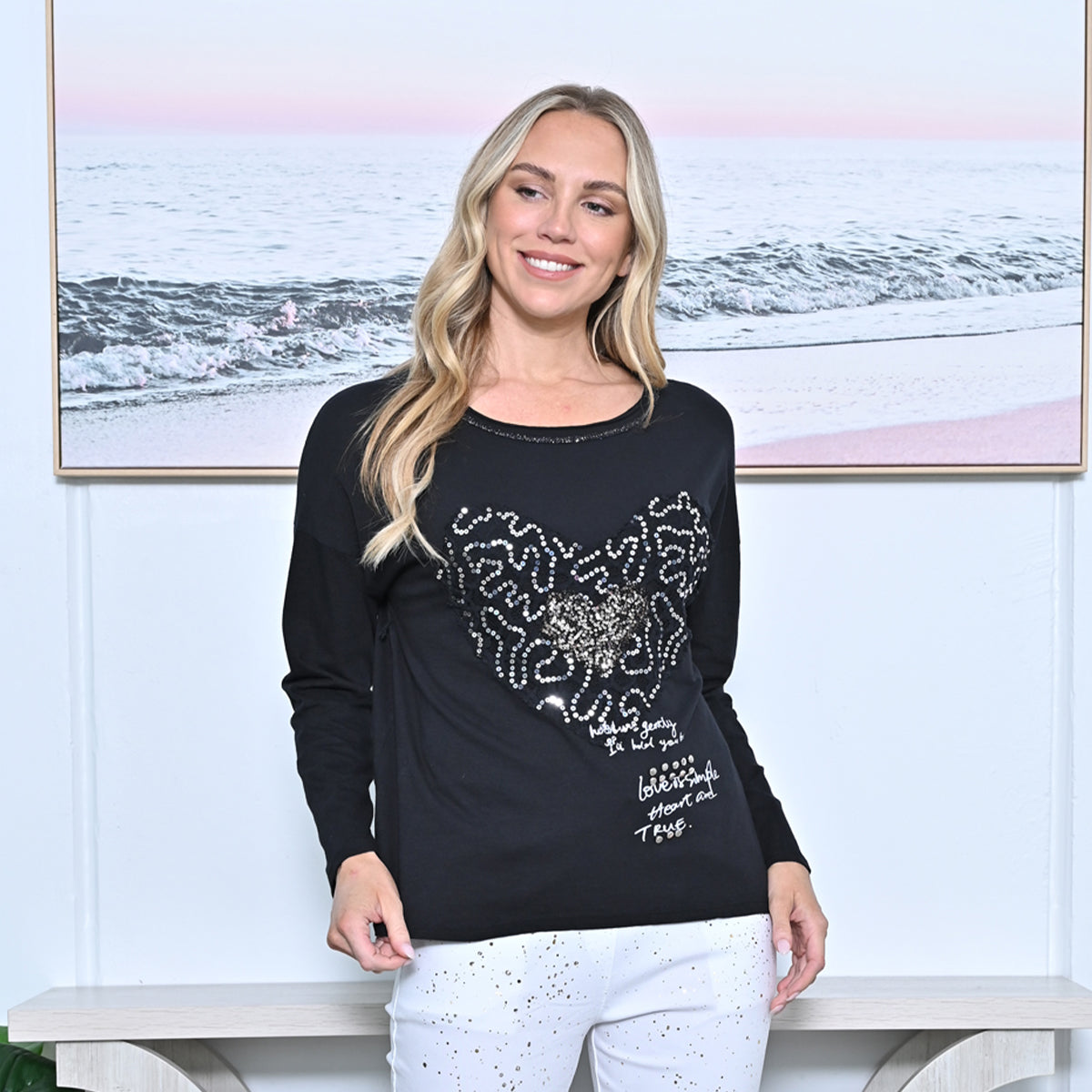Cotton 'Heart' Longsleeve Tee