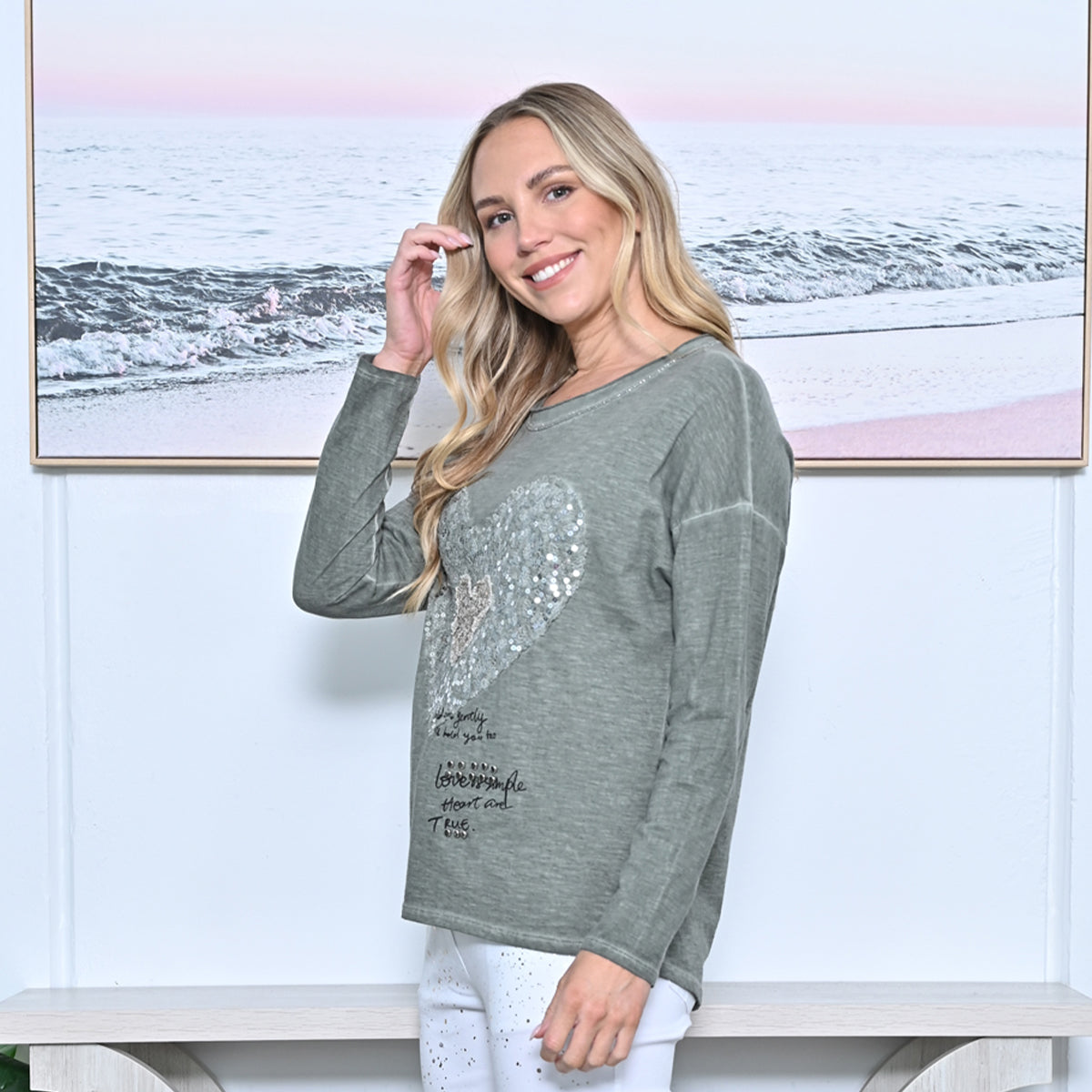 Cotton 'Heart' Longsleeve Tee