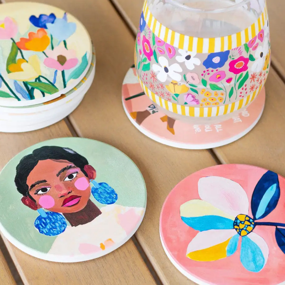 Billie - Ceramic Coaster - Girl