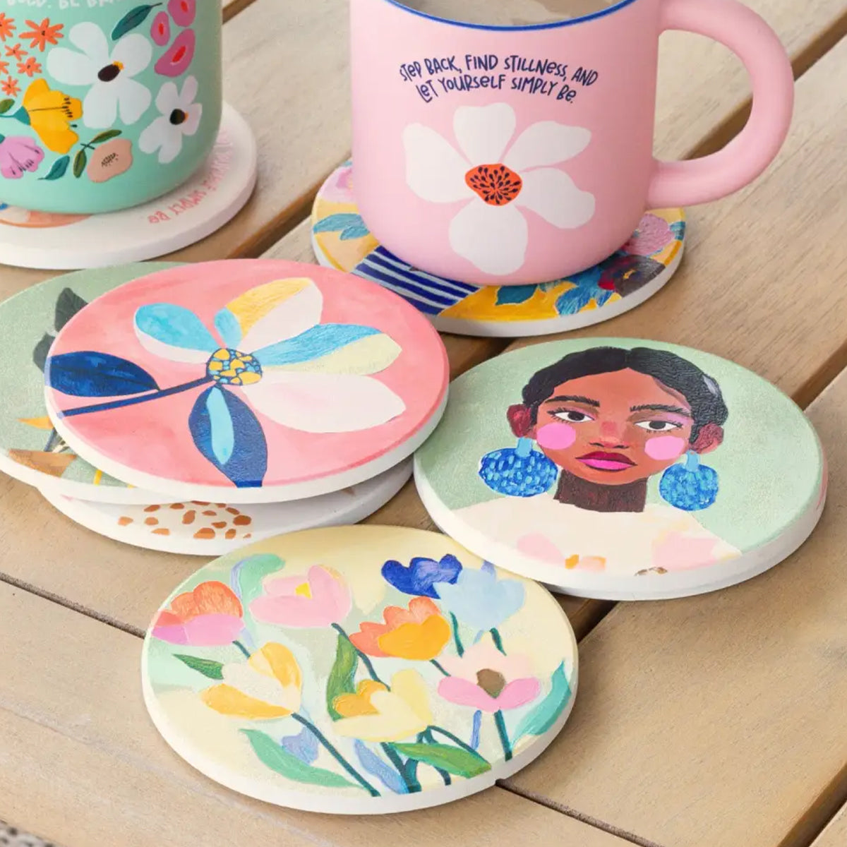 Billie - Ceramic Coaster - Floral