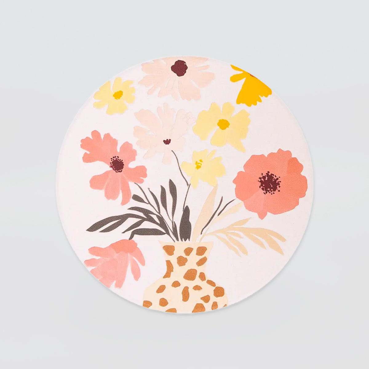 Billie - Ceramic Coaster - White Vase