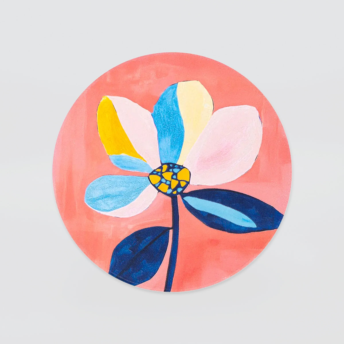 Billie - Ceramic Coaster - Pink & Flower
