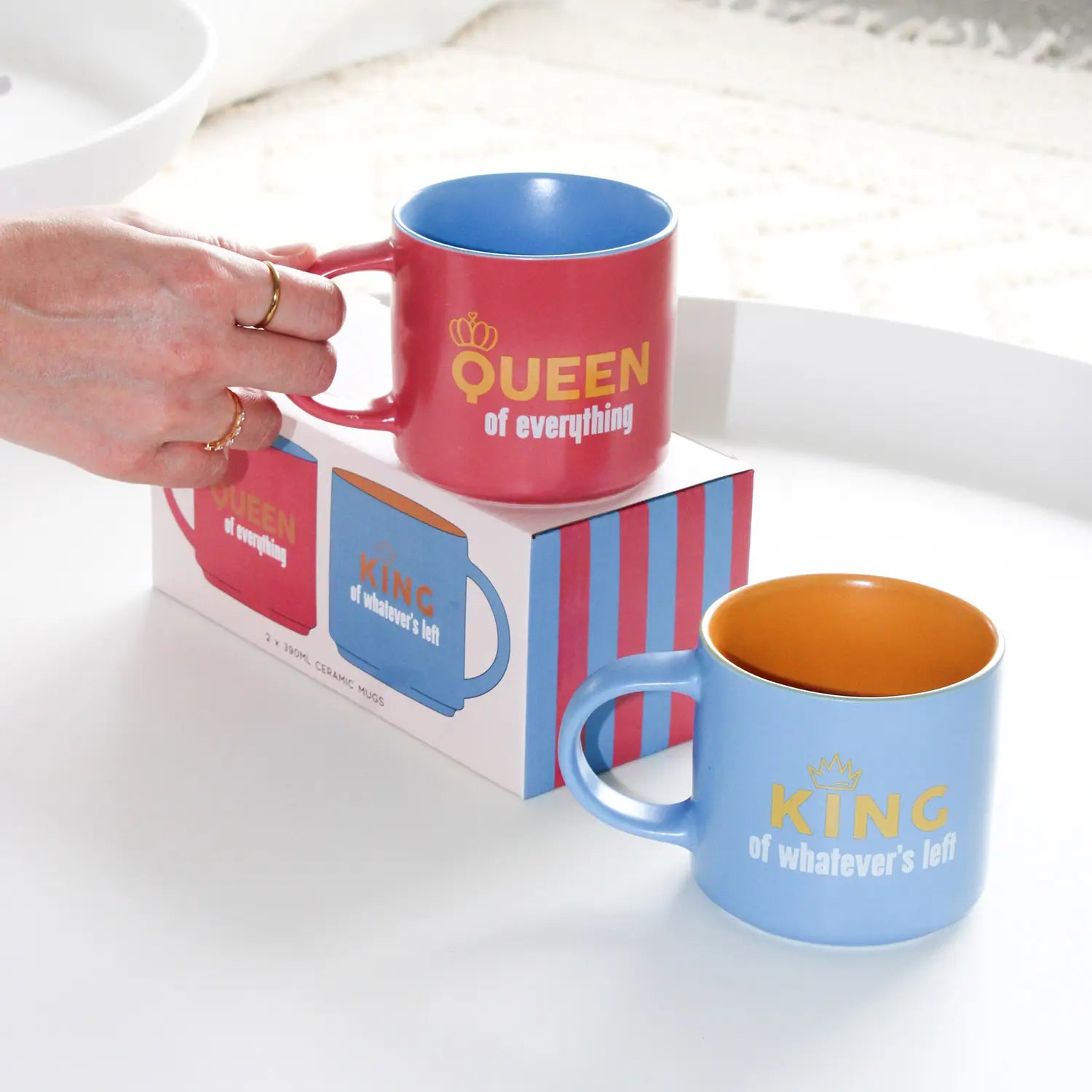 Cheeky Mugs Set - King & Queen