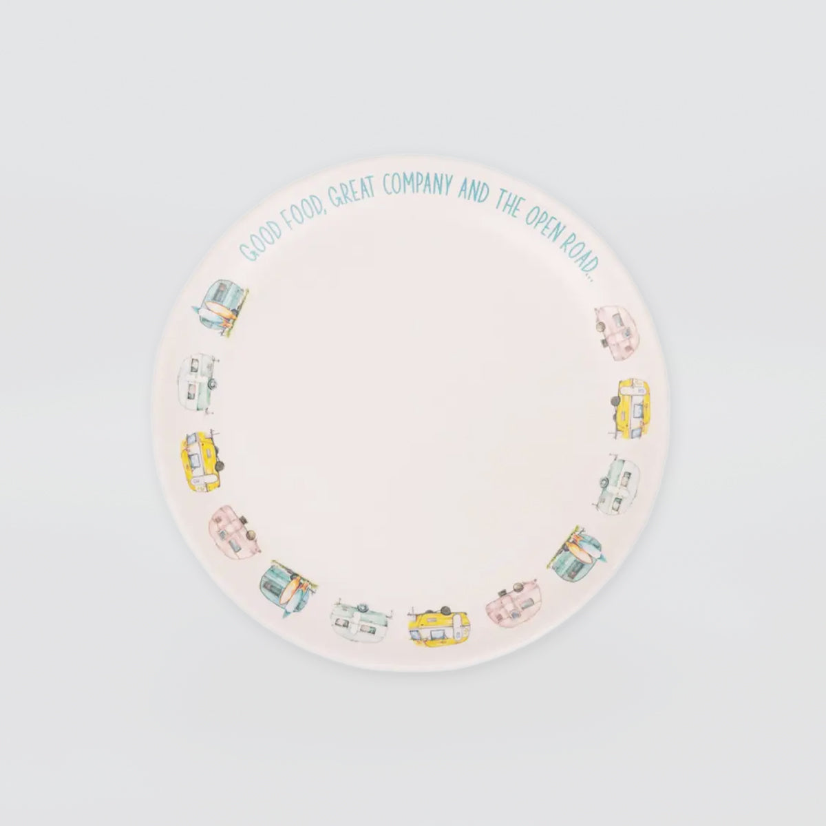 Bamboo Melamine Plate - Caravan