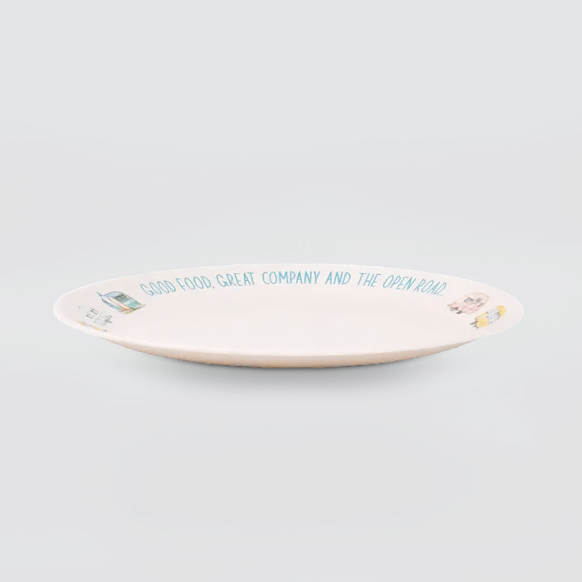 Bamboo Melamine Plate - Caravan