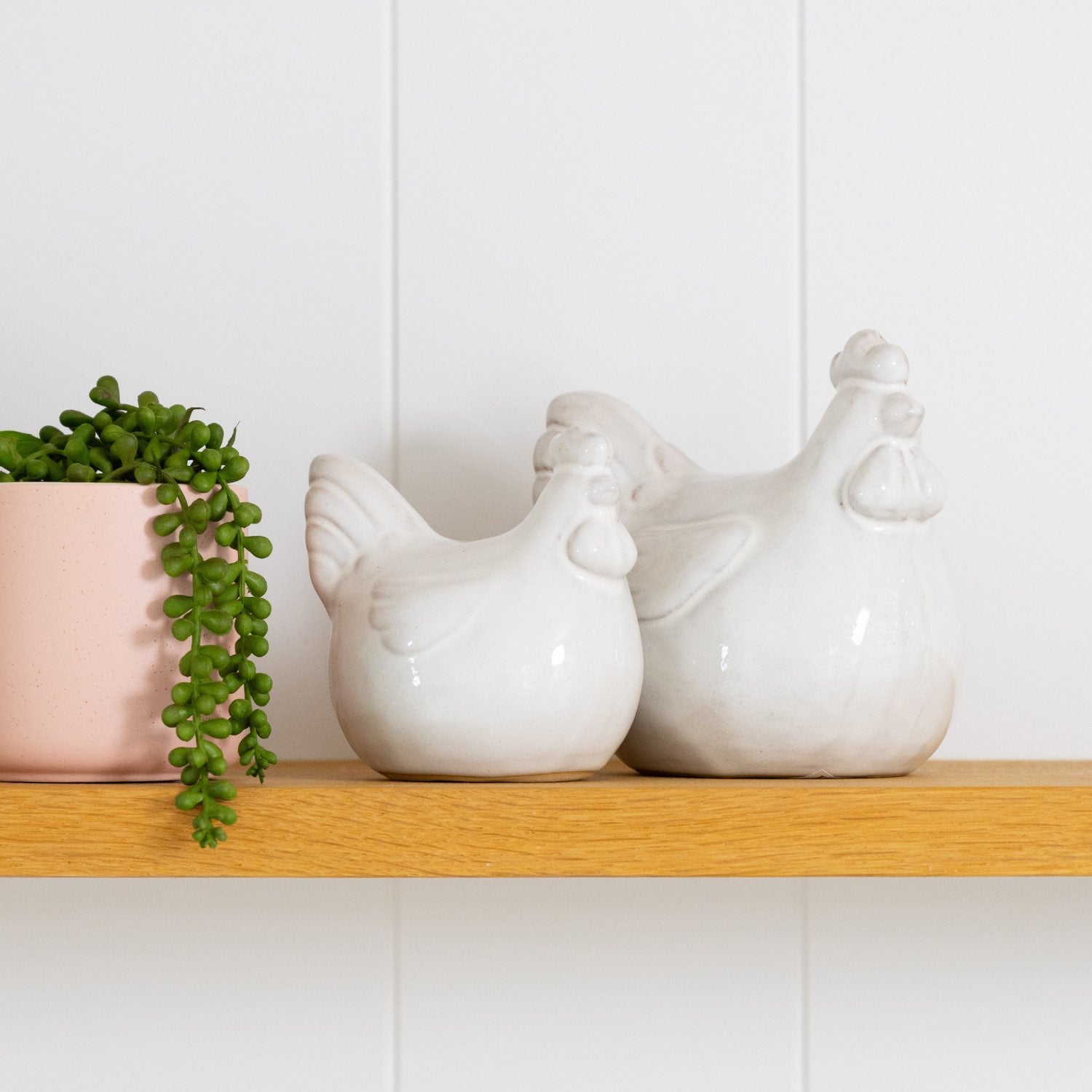 Cottage Grove - Ceramic Hens Decor