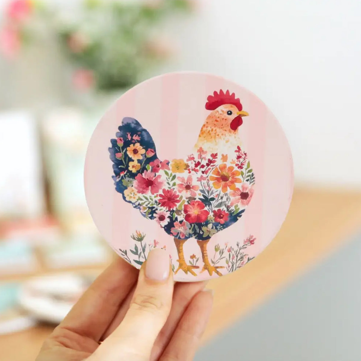 Cottage Grove - Ceramic Coaster - Hen