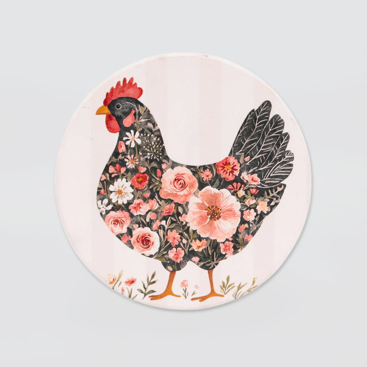 Cottage Grove - Ceramic Coaster - Dark Hen
