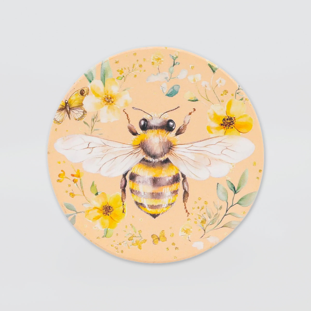 Cottage Grove Ceramic Coaster - Bee