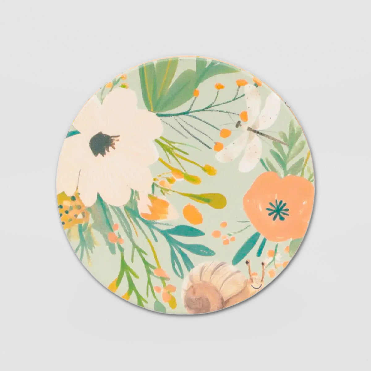 Cottage Grove Ceramic Coaster - Floral