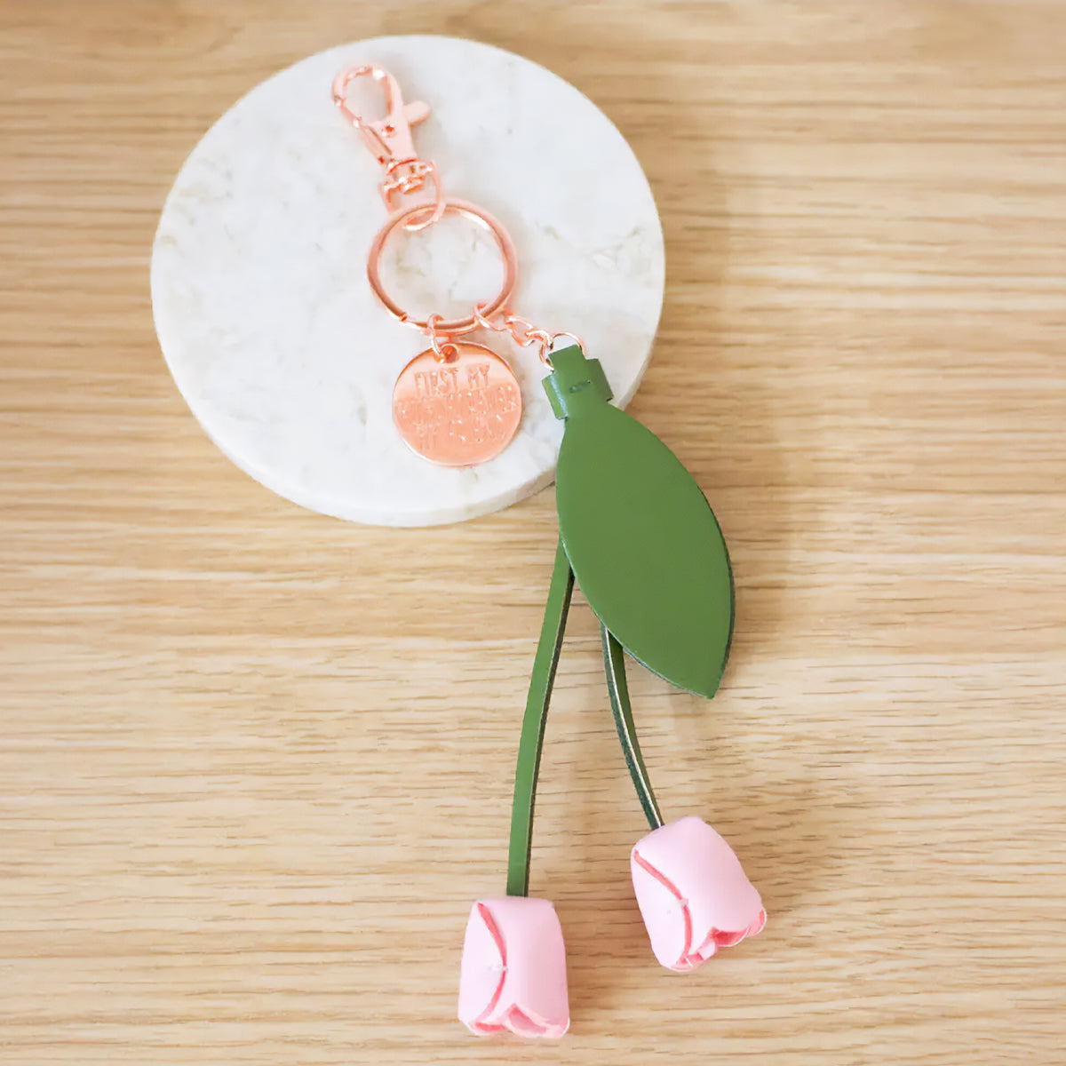 Mothers Day Bag Charm - Rose Bud