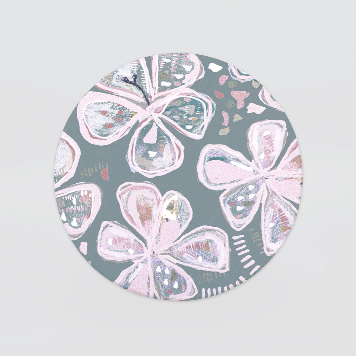 Love, Vera - Ceramic Coaster - Floral Teal