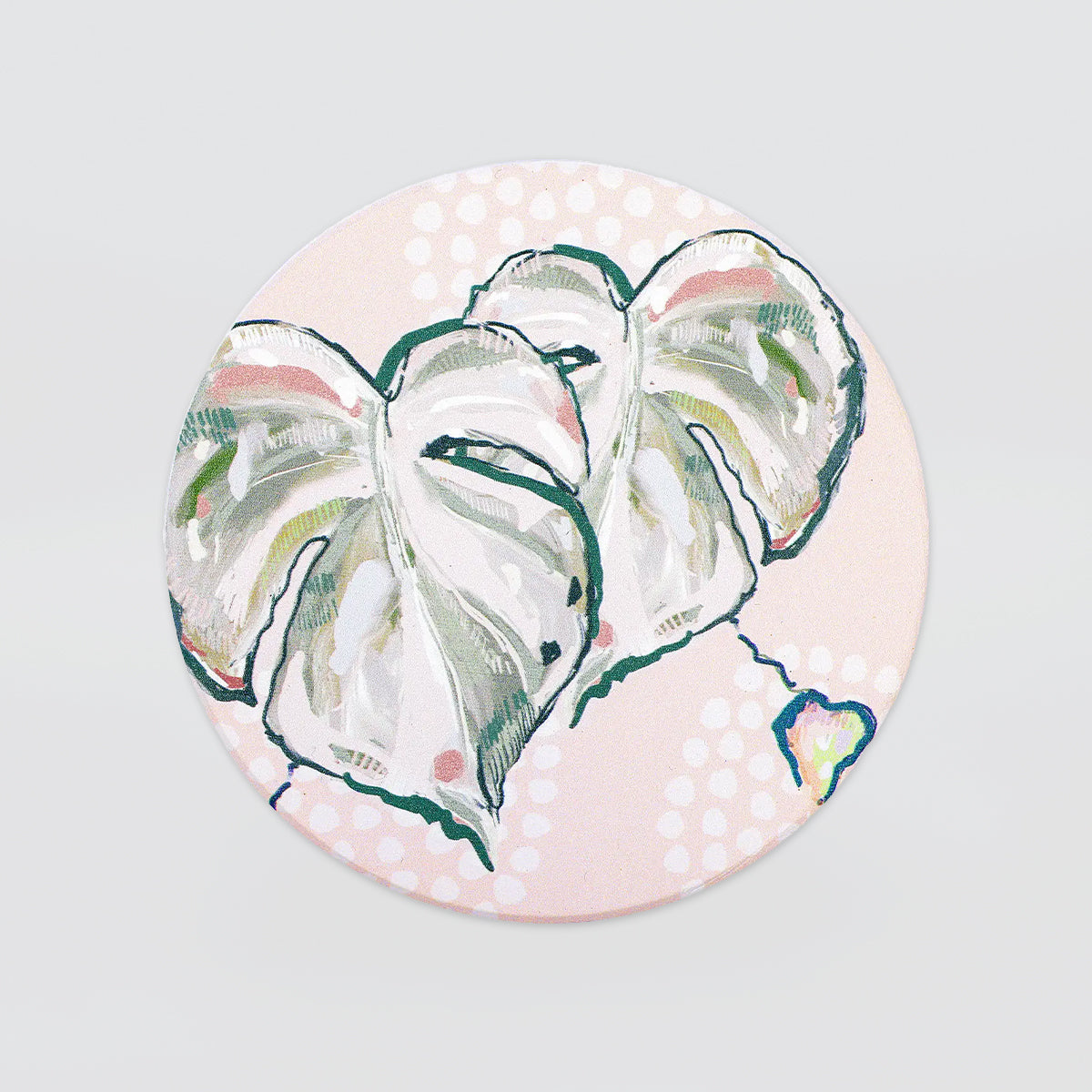 Love, Vera - Ceramic Coaster - Monstera