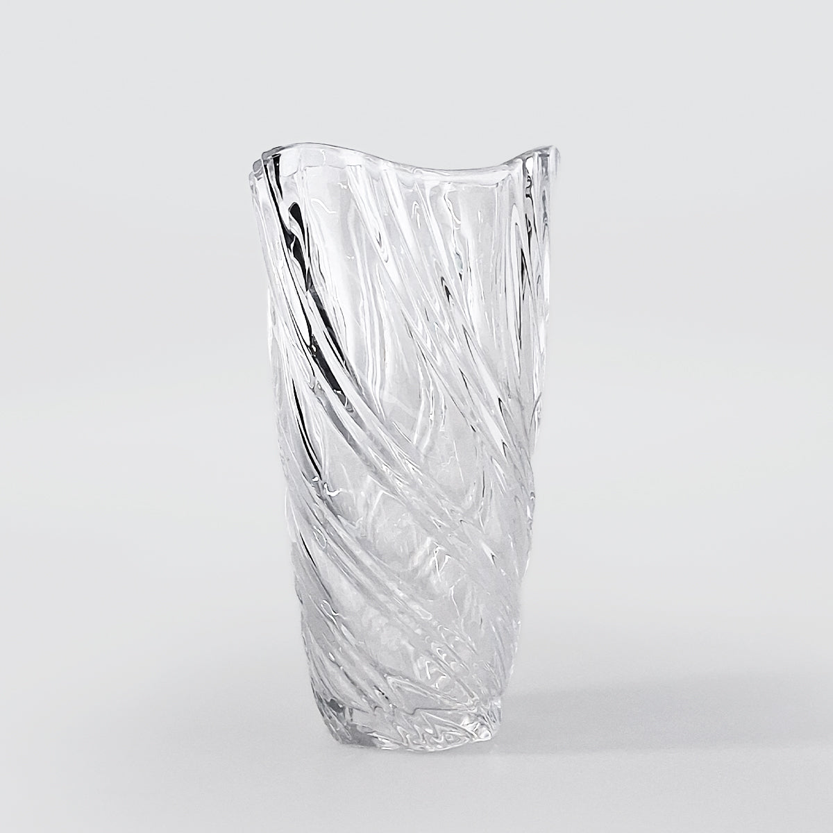 Swirl Etched Glass Vases