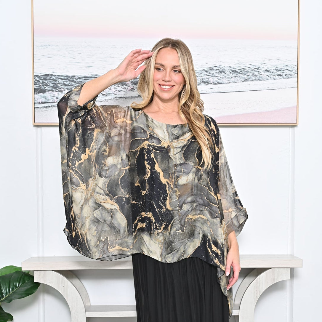 Marble Silk Kaftans