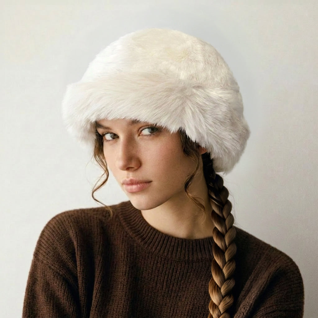 Fur Trim Ear Warmer Beanies