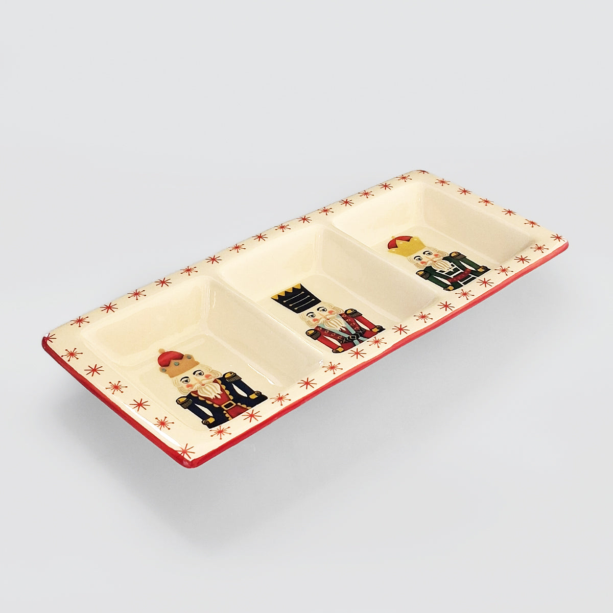 Divided Serving Tray - Christmas Soldiers