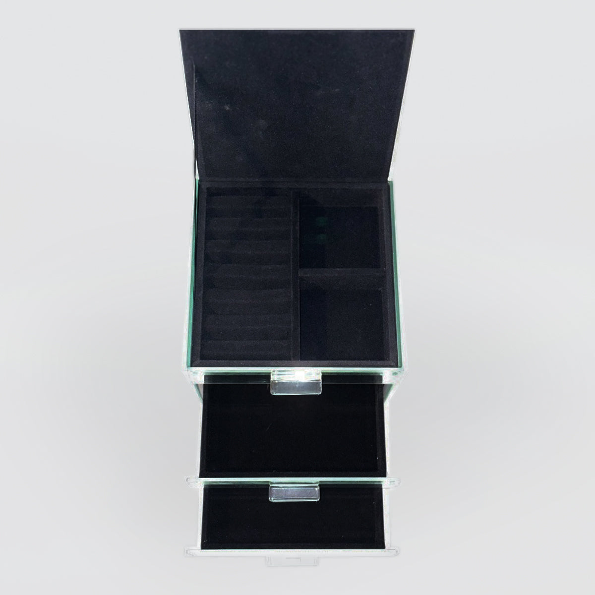 Peony Flower Glass Jewellery Box - Extra Large
