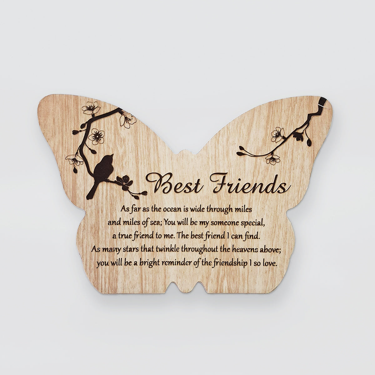 Sentimental Butterfly Plaque - Best Friend