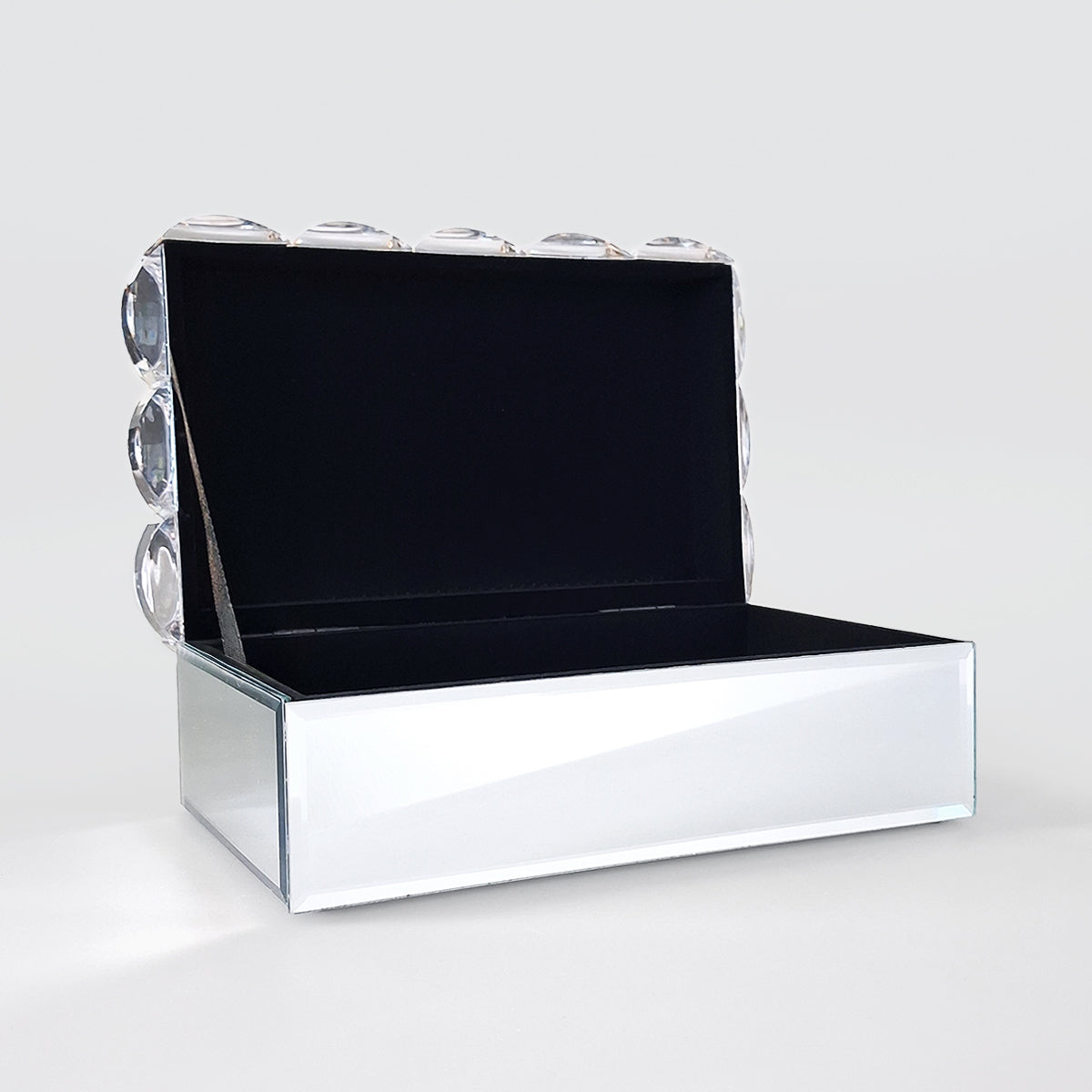 Jewellery Trinket Box - Bevelled Glass Crystals