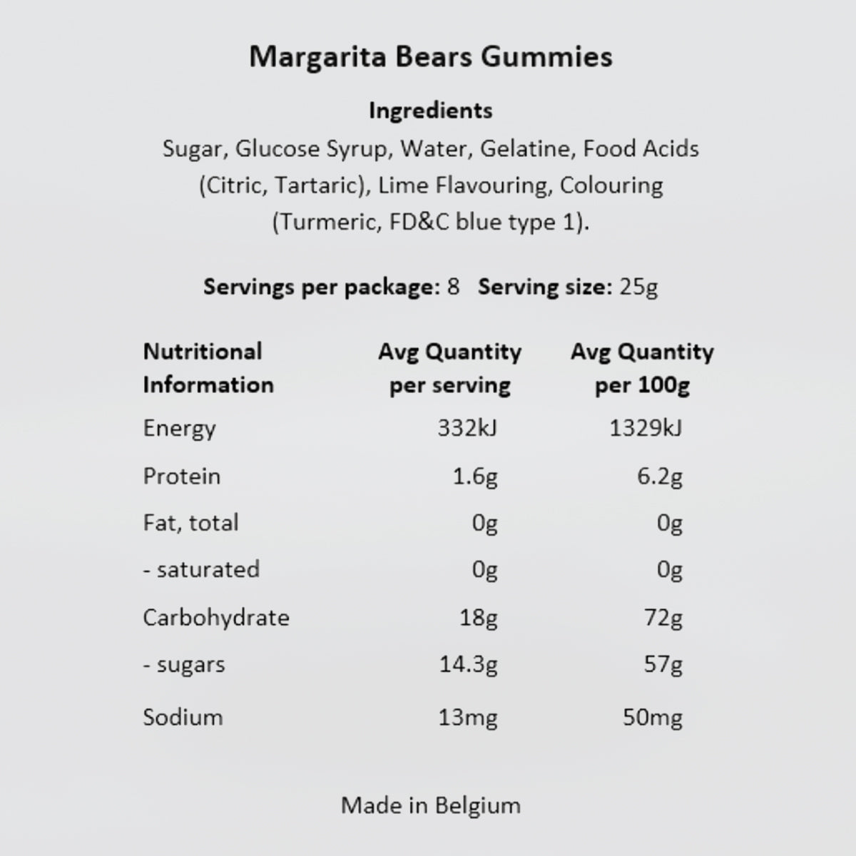 Margarita Gummy Bears - 200g