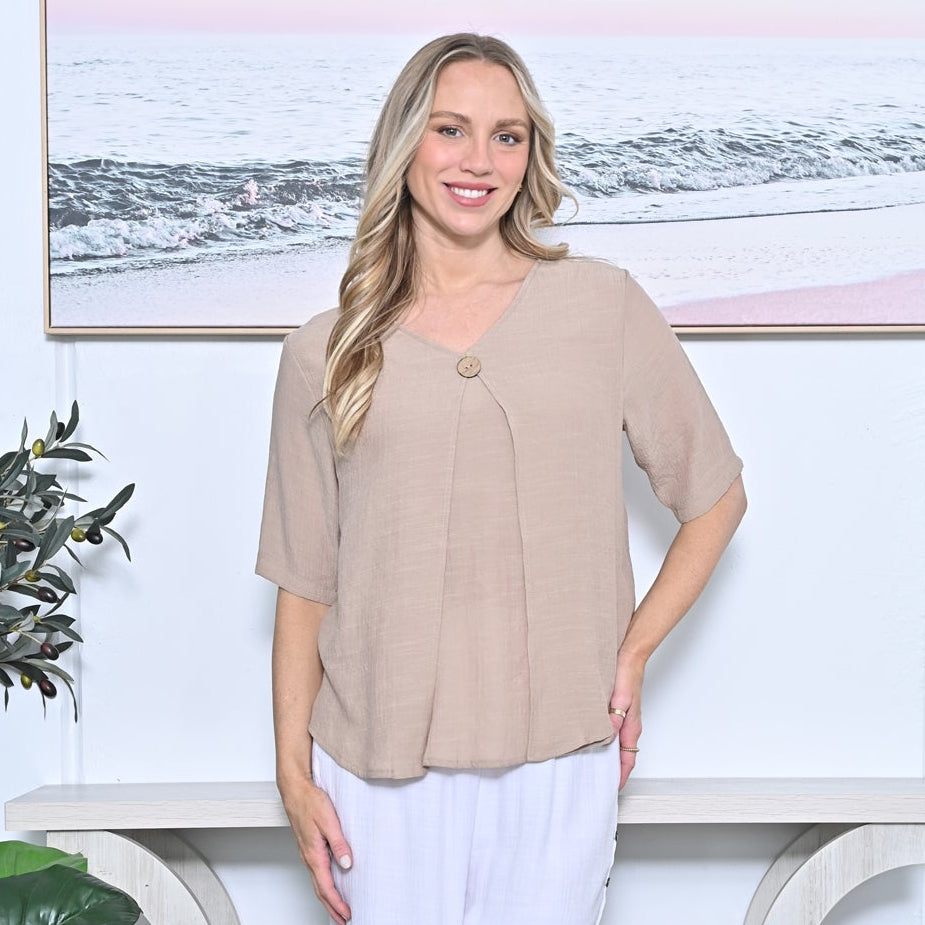 One Button Layered Top