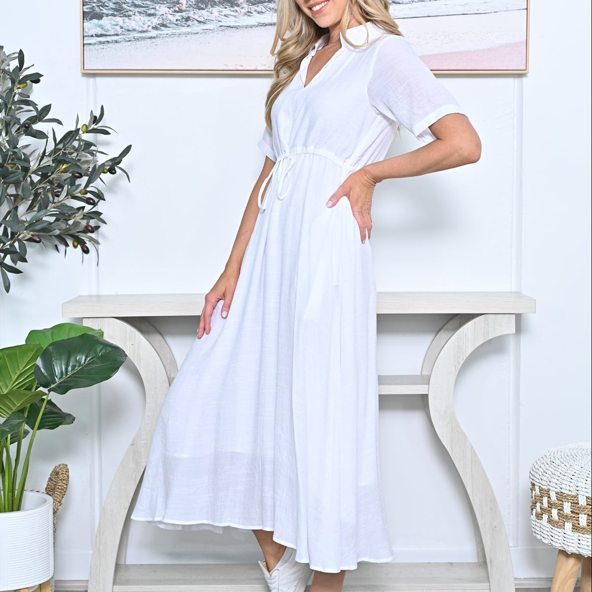 V-Neck Layered Dress