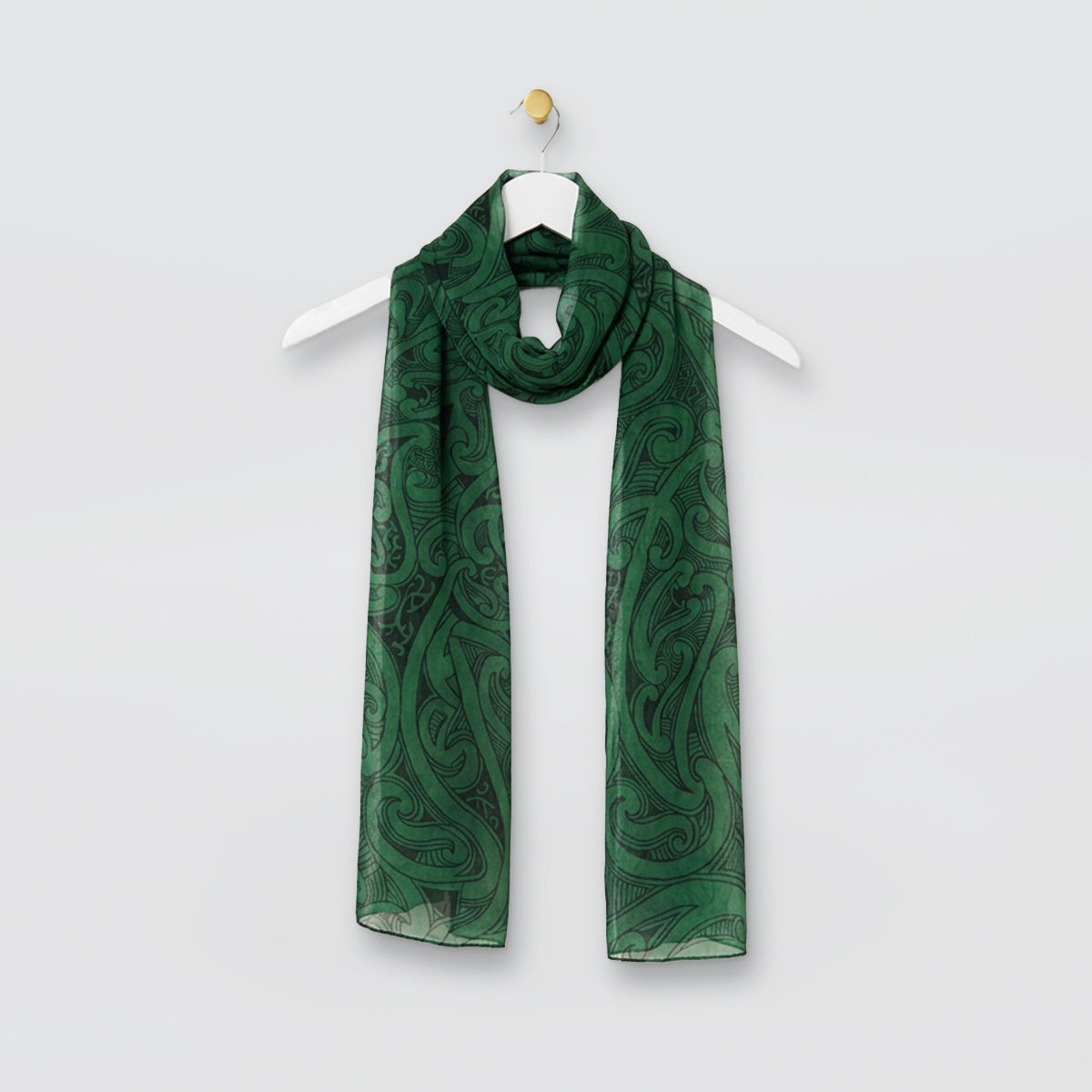 NZ Green Kowhaiwhai Scarf