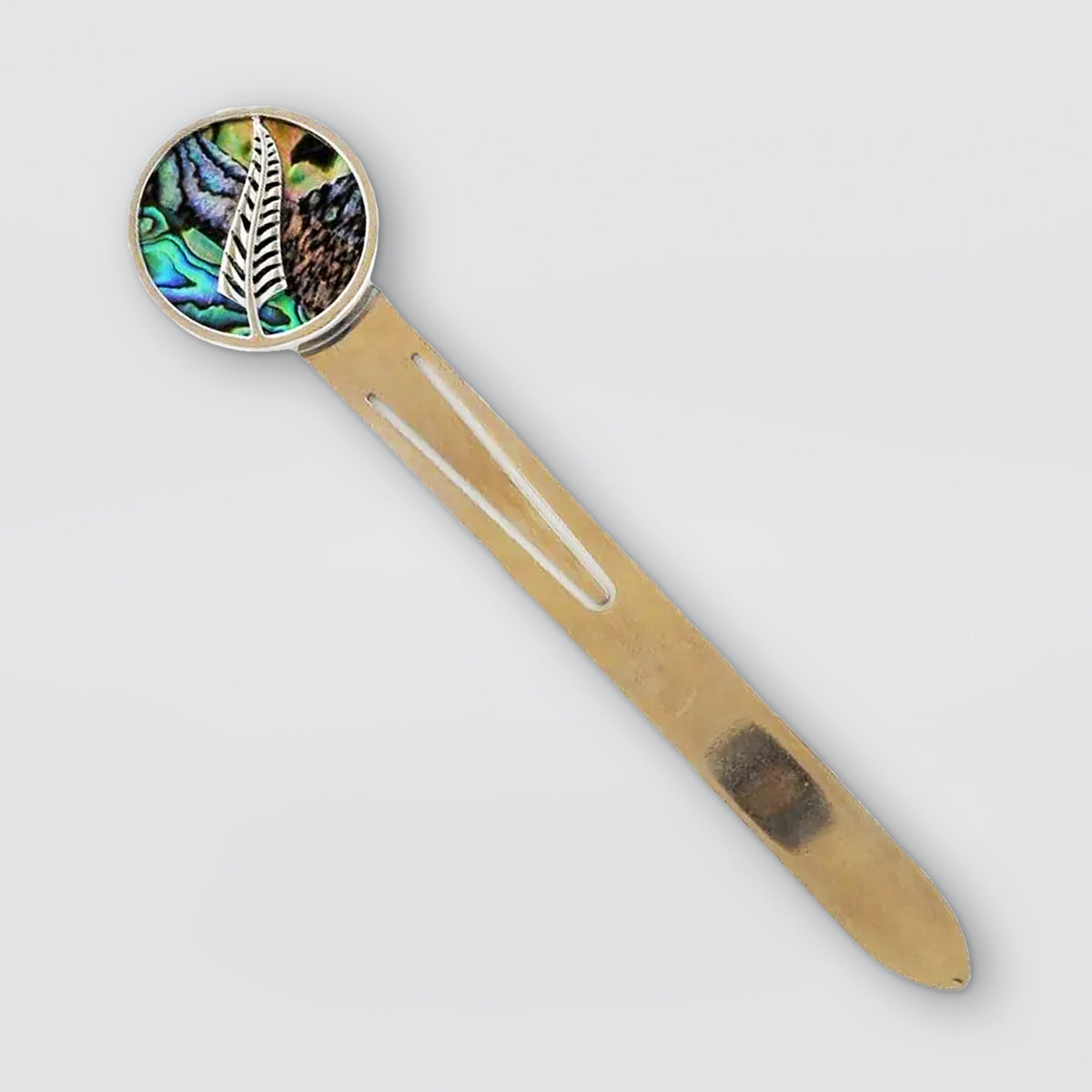 Metal & Paua Bookmark - Fern
