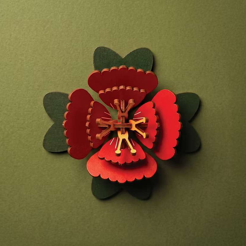 Wooden Wall Art - Pōhutukawa