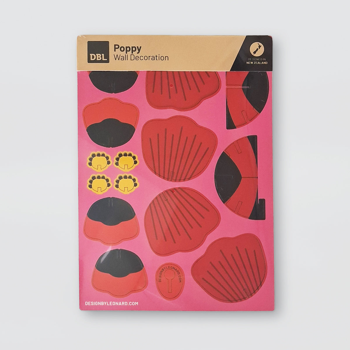 Wooden Wall Art - Poppy