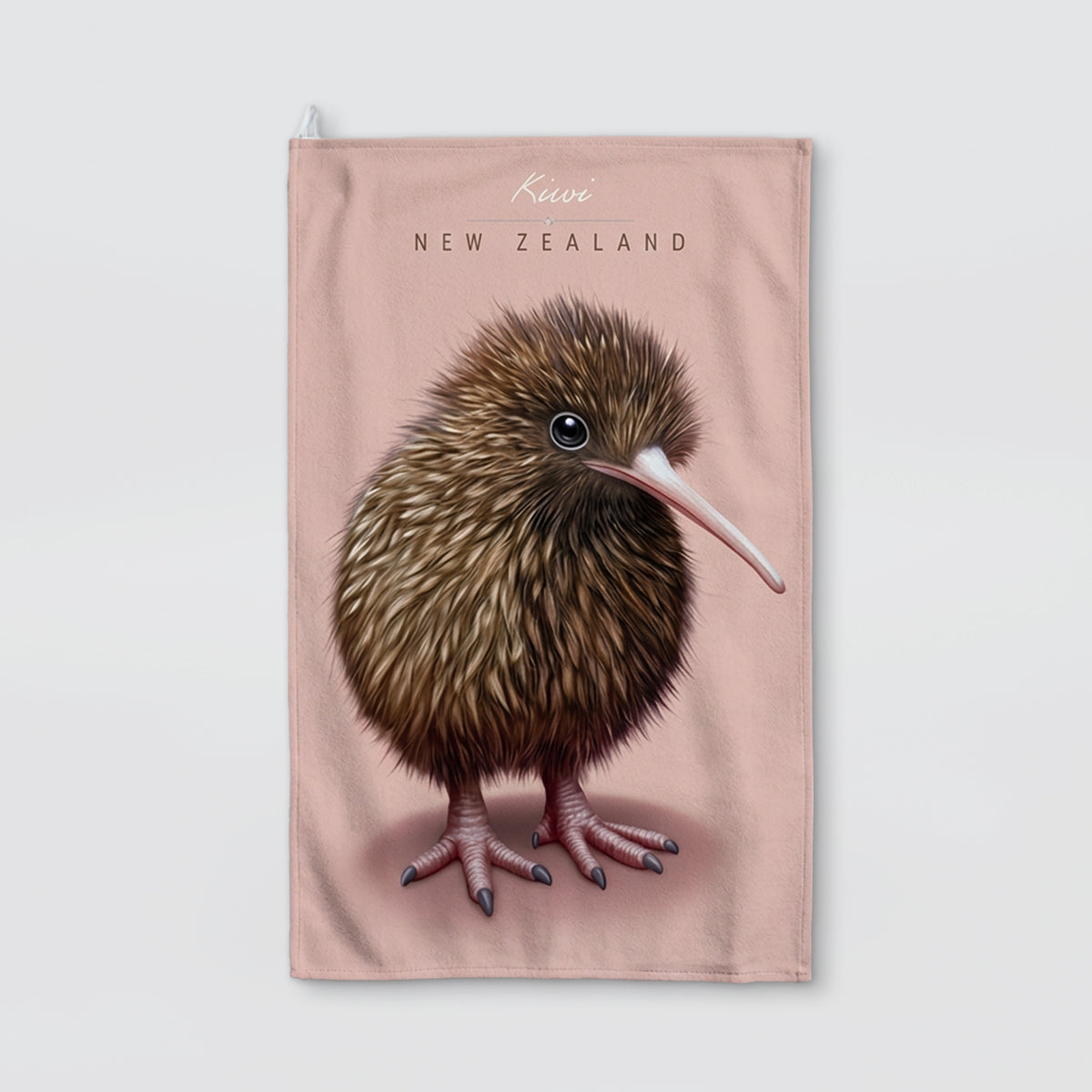 Tea Towel - Pink Kiwi