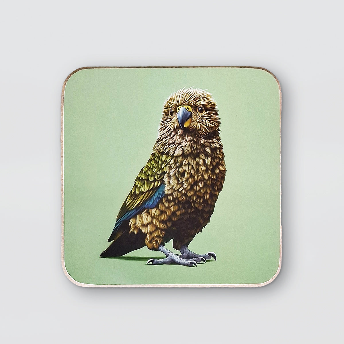Cork Coaster - Green Kea