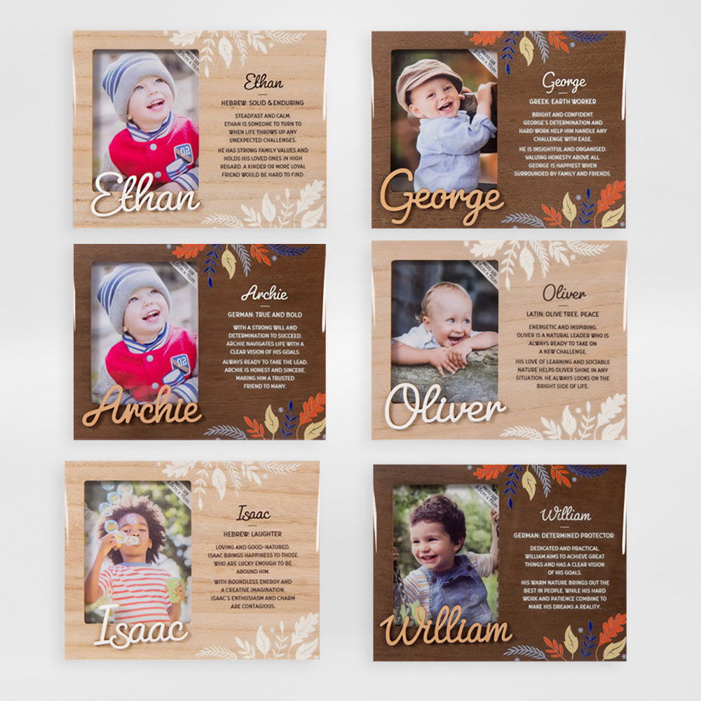 Boys Named Picture Frames