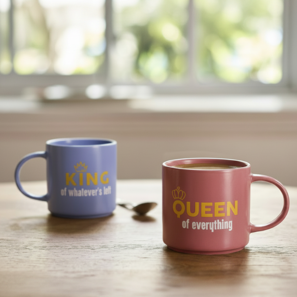 Cheeky Mugs Set - King & Queen