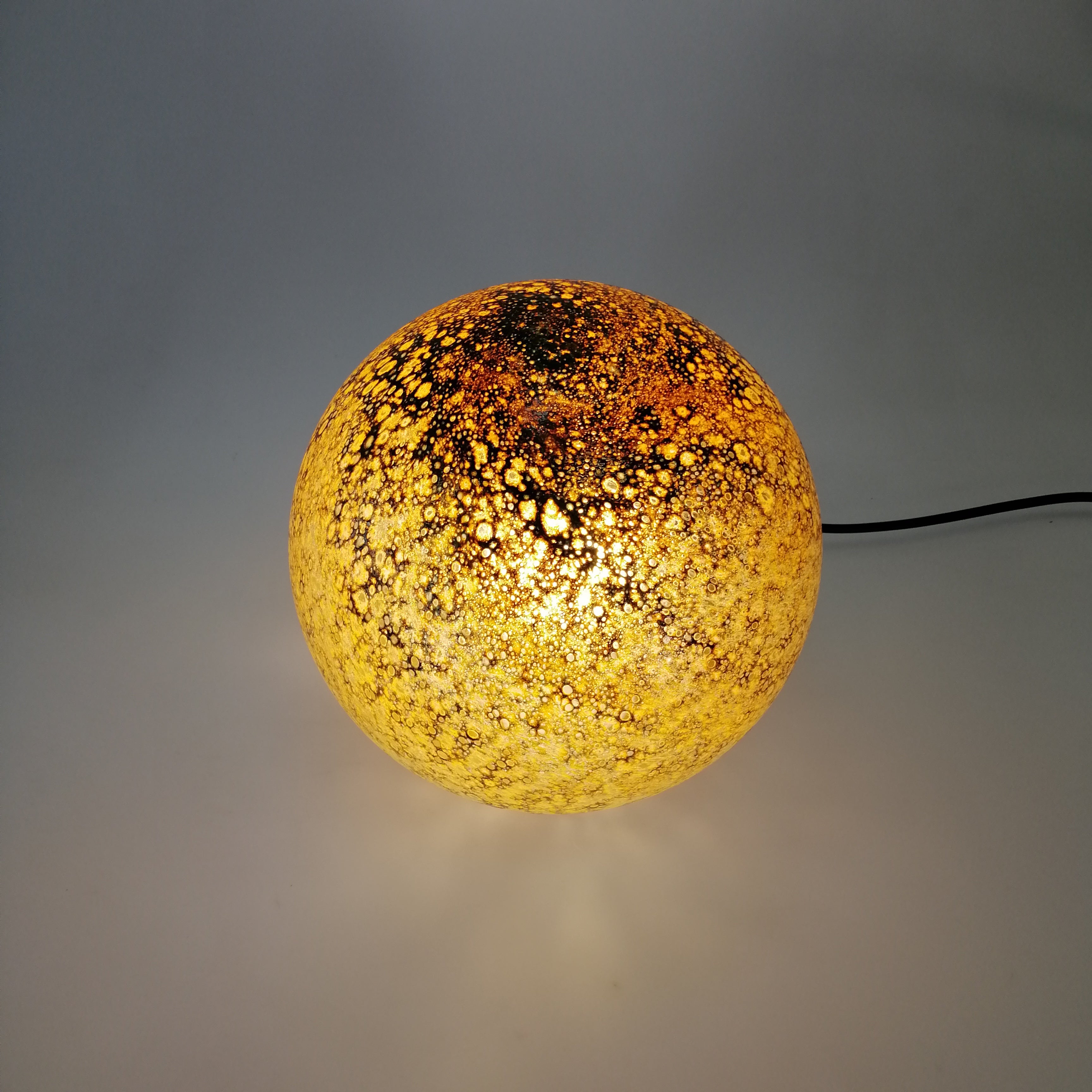 Glass Light Up Ball - Amber