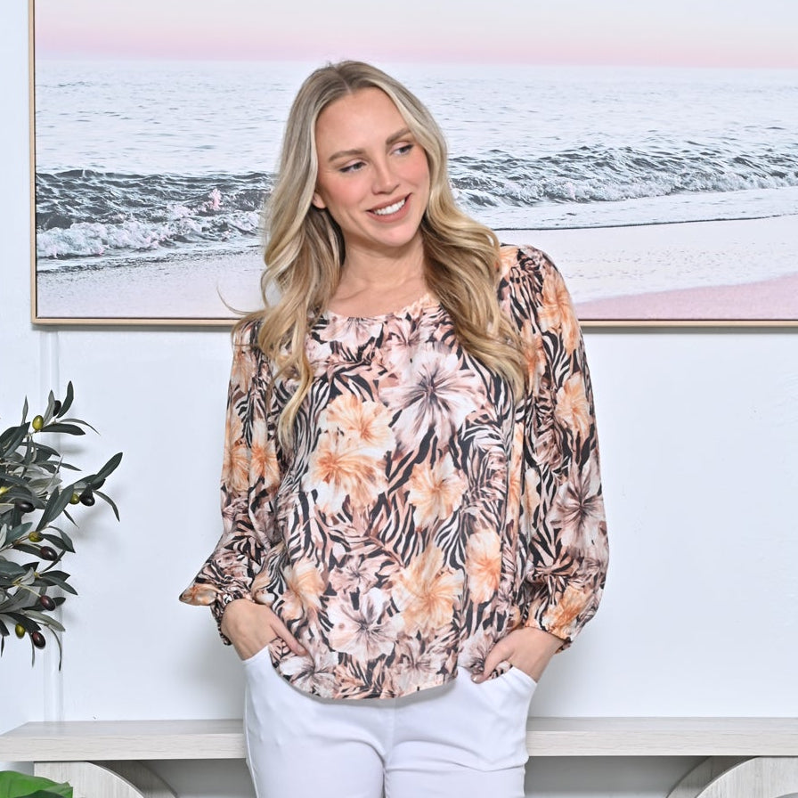 Floral Layered Cotton Top