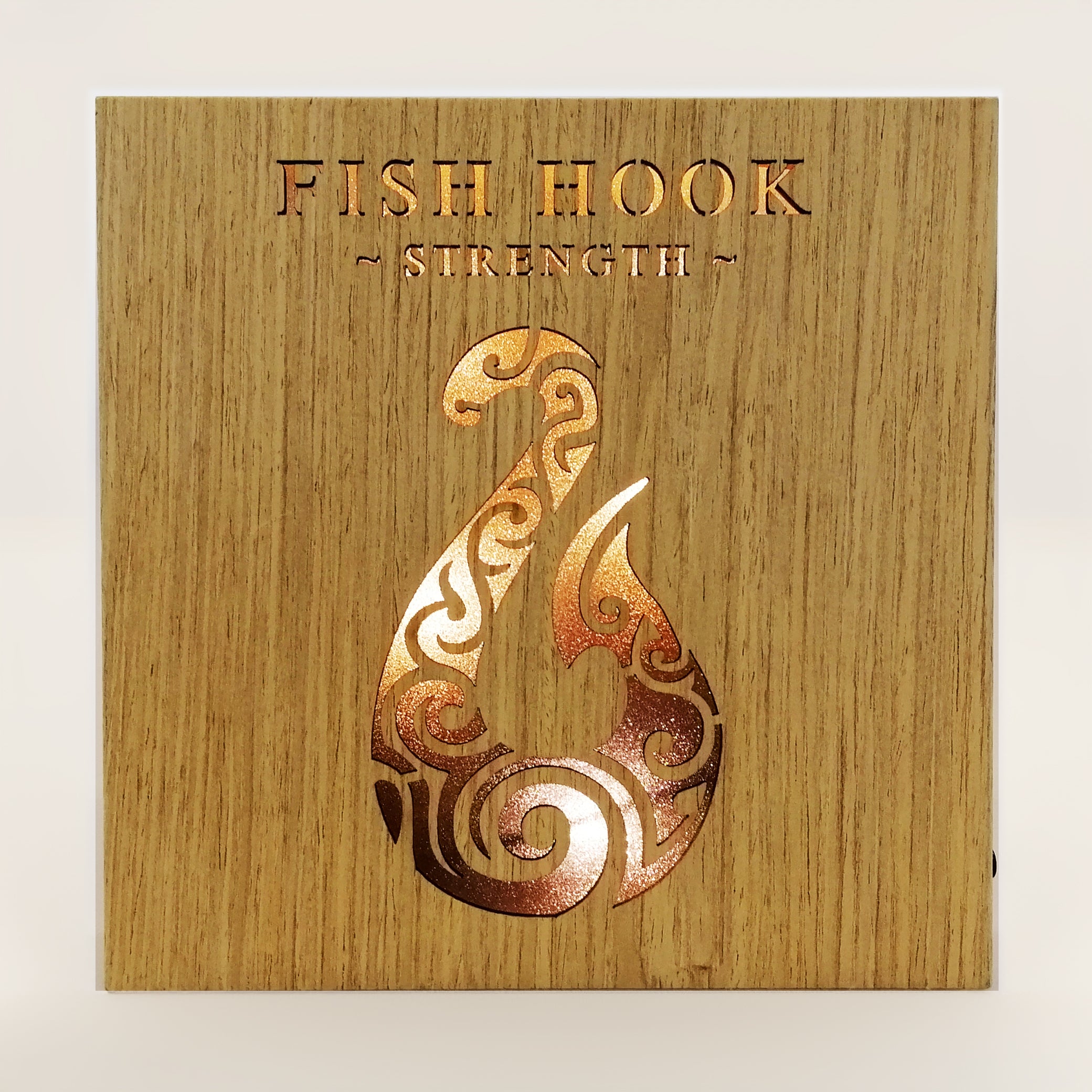 LED Kiwiana Block - 'Fish Hook'