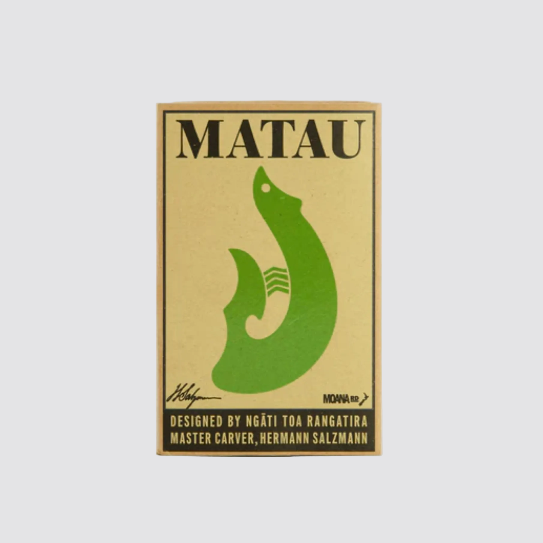 Glass Matau Hook Decor - Green