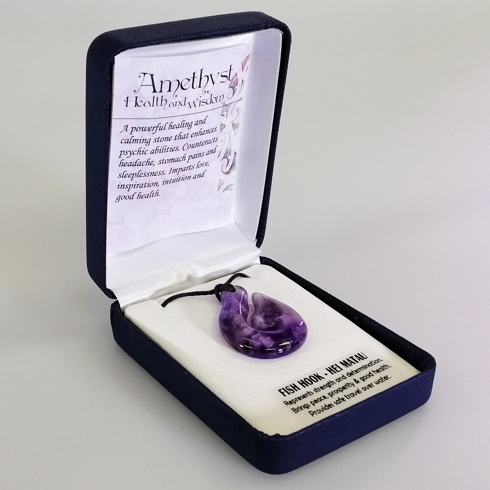 Amethyst Necklace - ''Hei Matau'